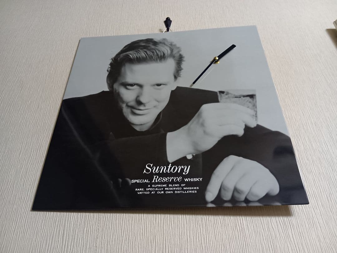 1980's 非売品 サントリー リザーブ ミッキーローク LPサイズ 壁掛時計