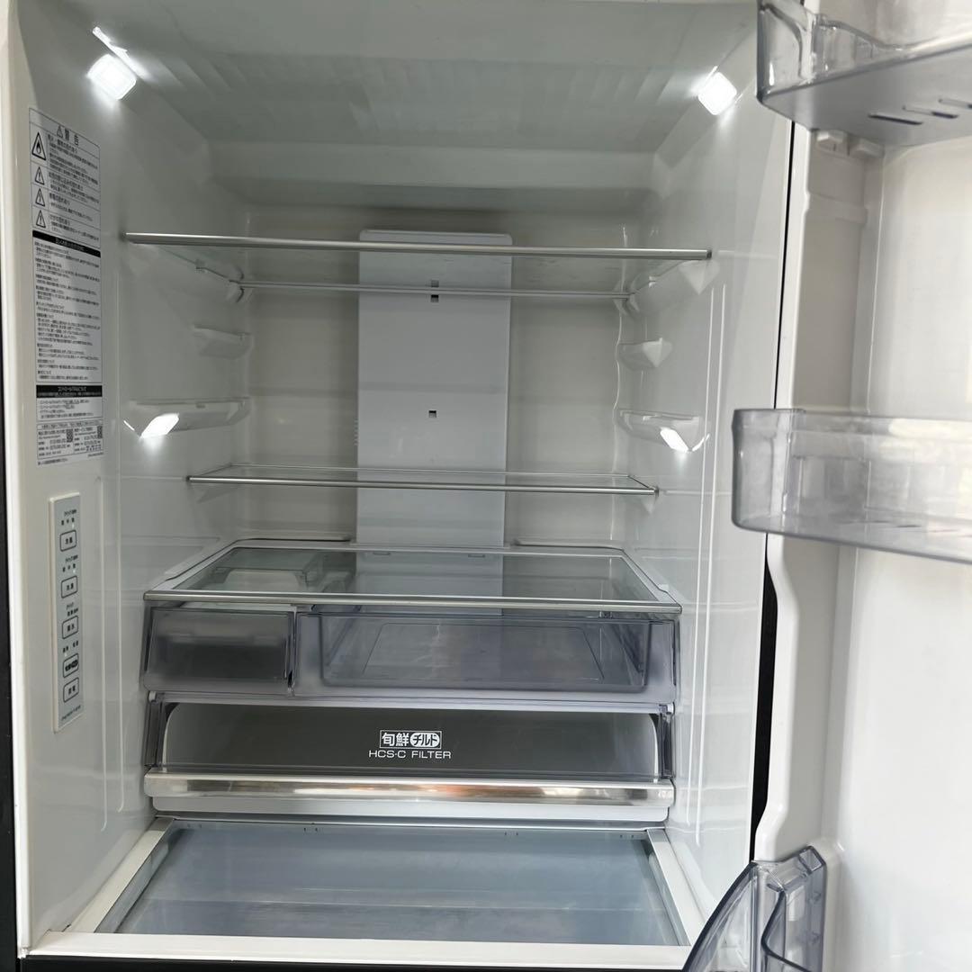 761⭕️設置無料　冷蔵庫　AQUA　大型　400ℓ　安い　中古　木目調　レトロ