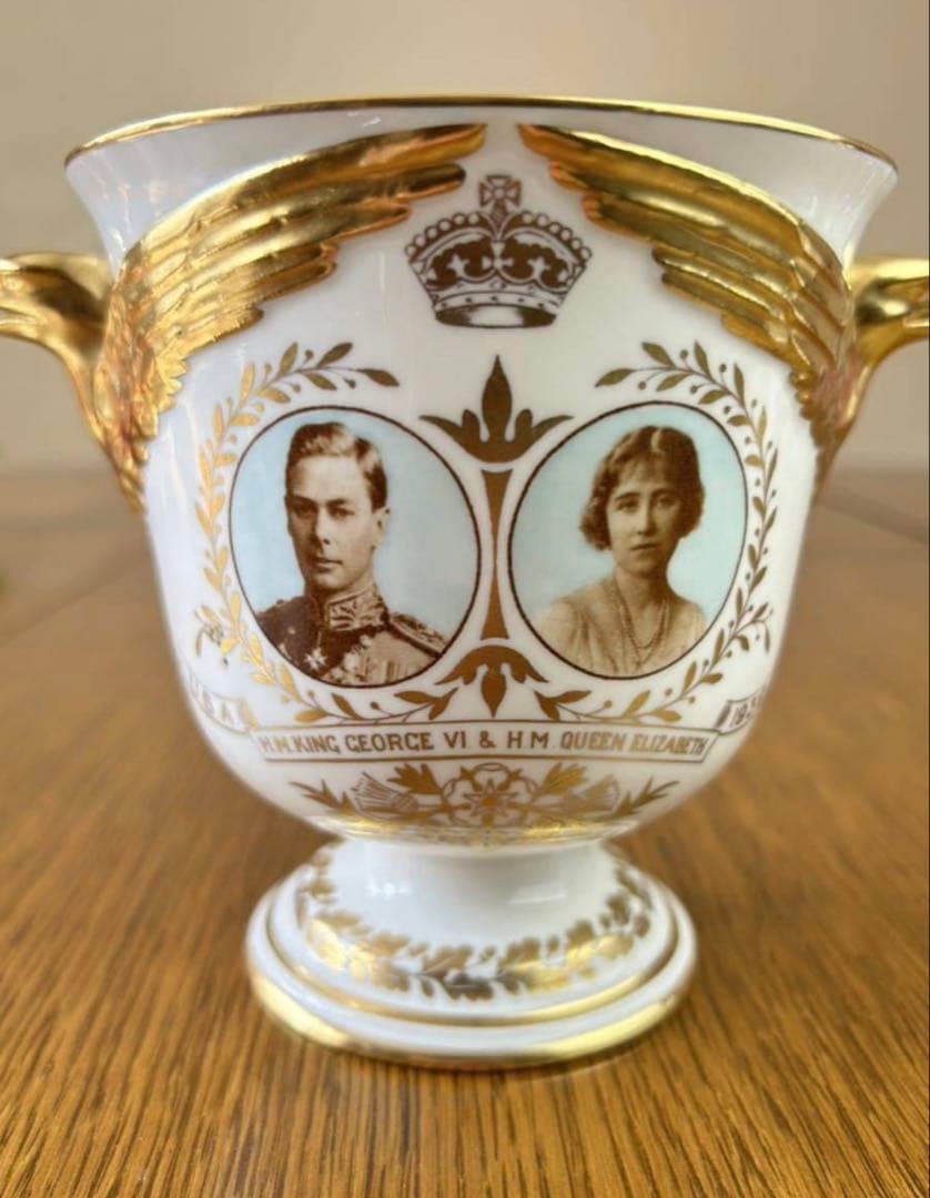3000点限定生産 ロイヤルクラウンダービー 1939年ジョージ6世 ゴブレット