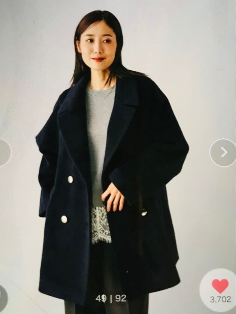 ★さとみん様★新品未使用今期グローバルワーク　ストレッチ襟2wayミドルコートM