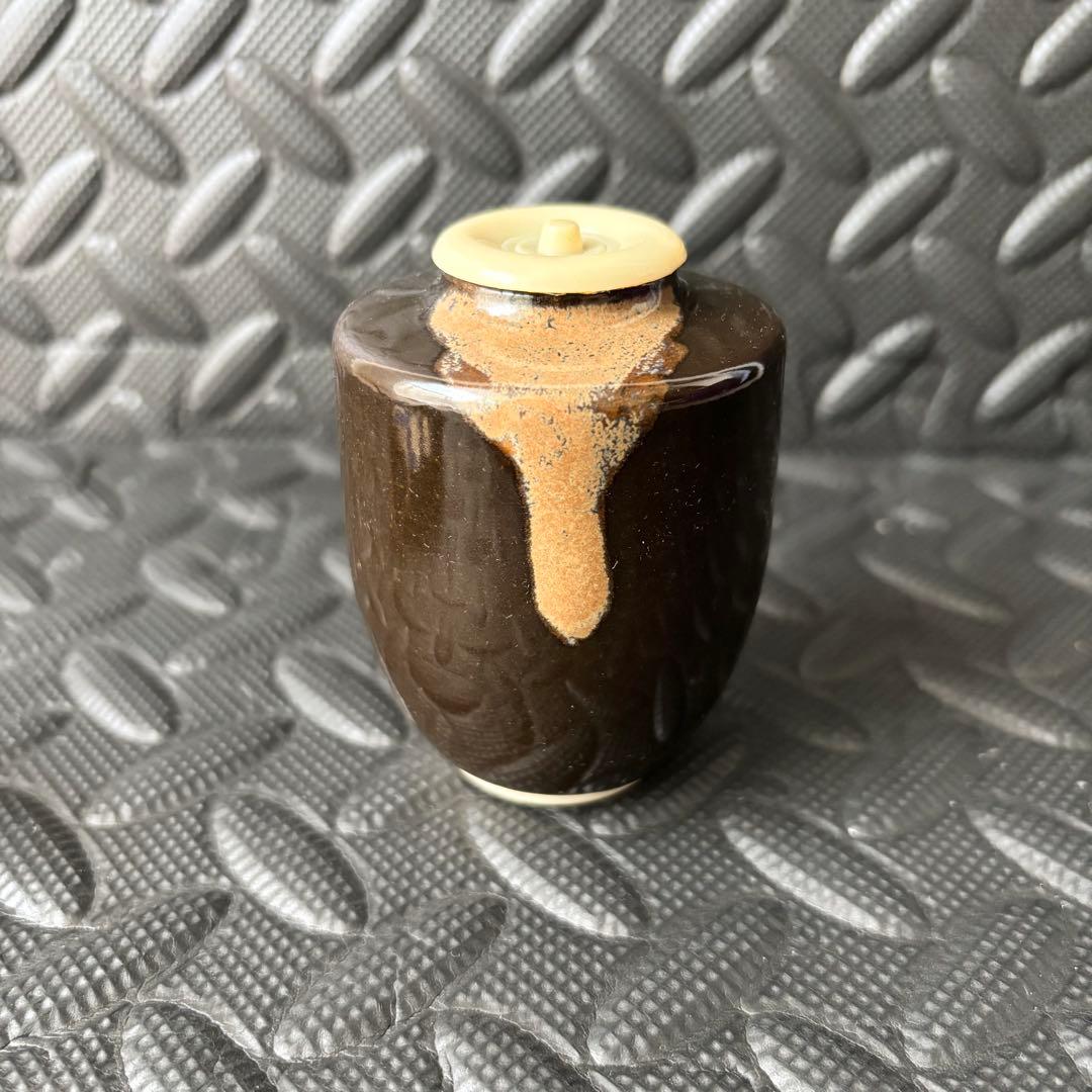 肩衝茶入 仕覆付　美品　茶道具