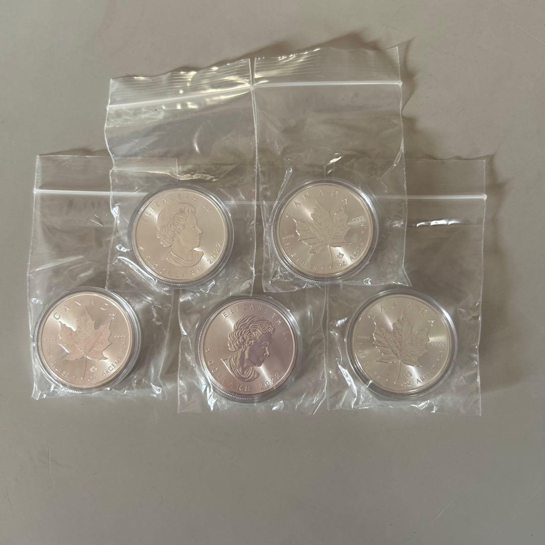 2022年 シルバーメープルリーフ 5枚セット