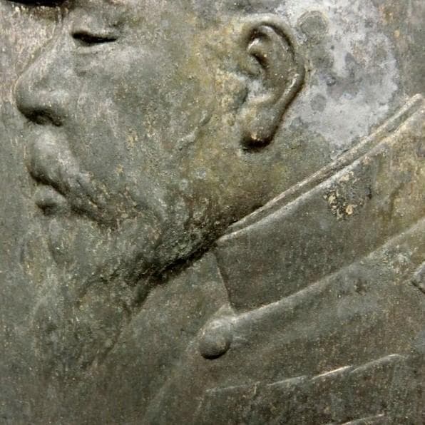 達達商事◆海野美盛 明治天皇御尊影 彫金◆検）加納夏雄 下賜品 海野勝珉