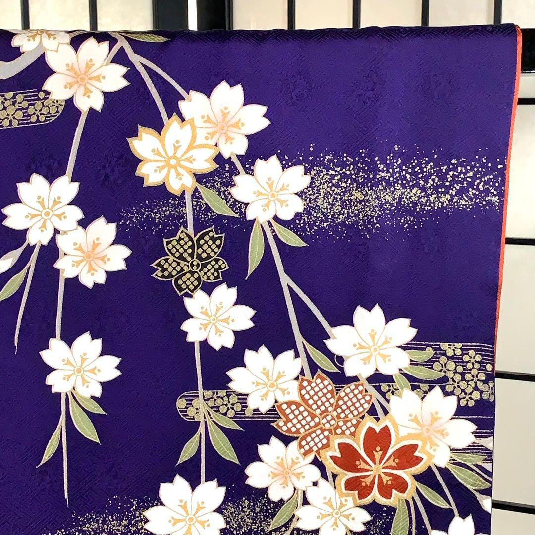 ロ*ズ様 【未使用級】振袖　6点セット やまと誂製　桜柄 　正絹　身丈161cm