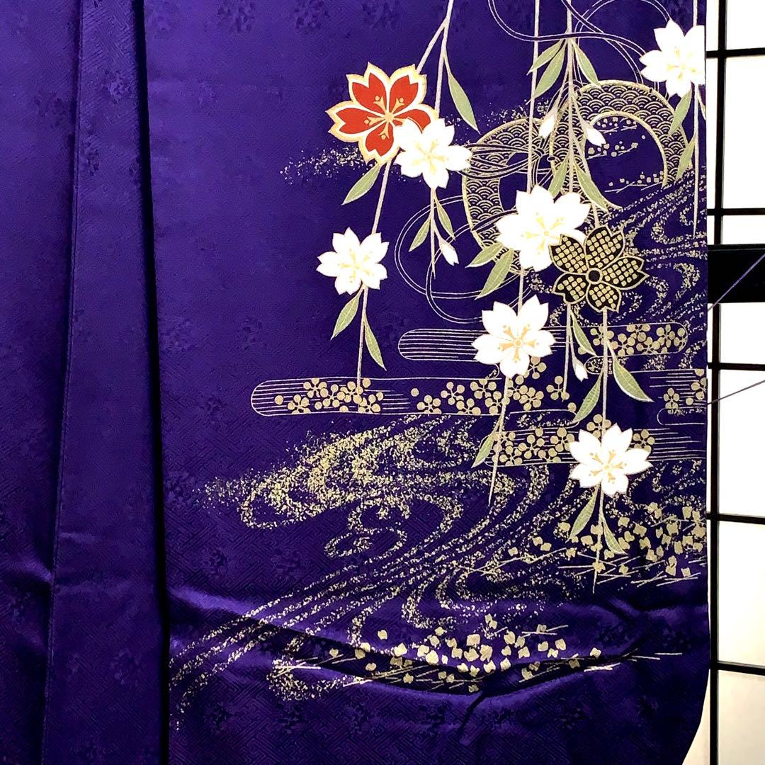 ロ*ズ様 【未使用級】振袖　6点セット やまと誂製　桜柄 　正絹　身丈161cm