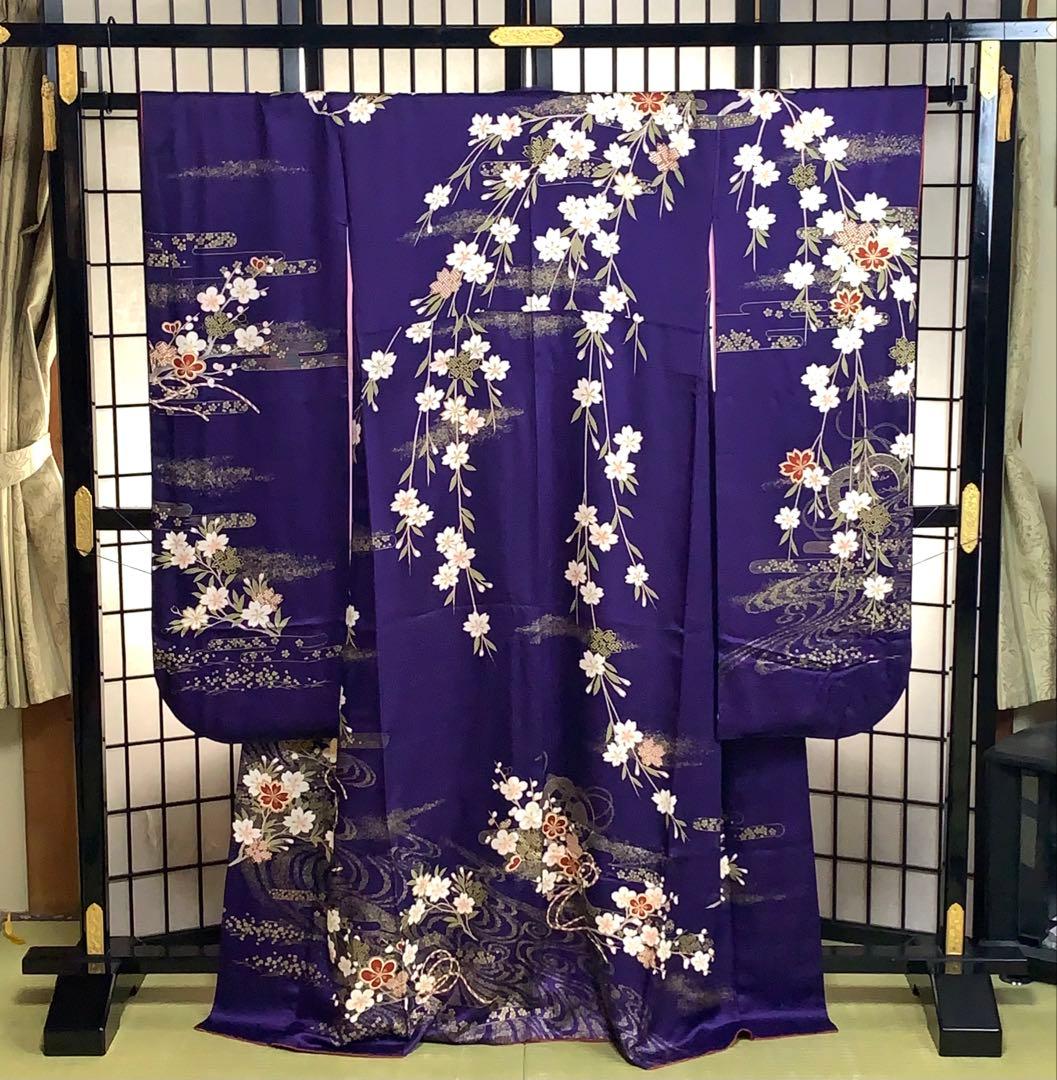 ロ*ズ様 【未使用級】振袖　6点セット やまと誂製　桜柄 　正絹　身丈161cm