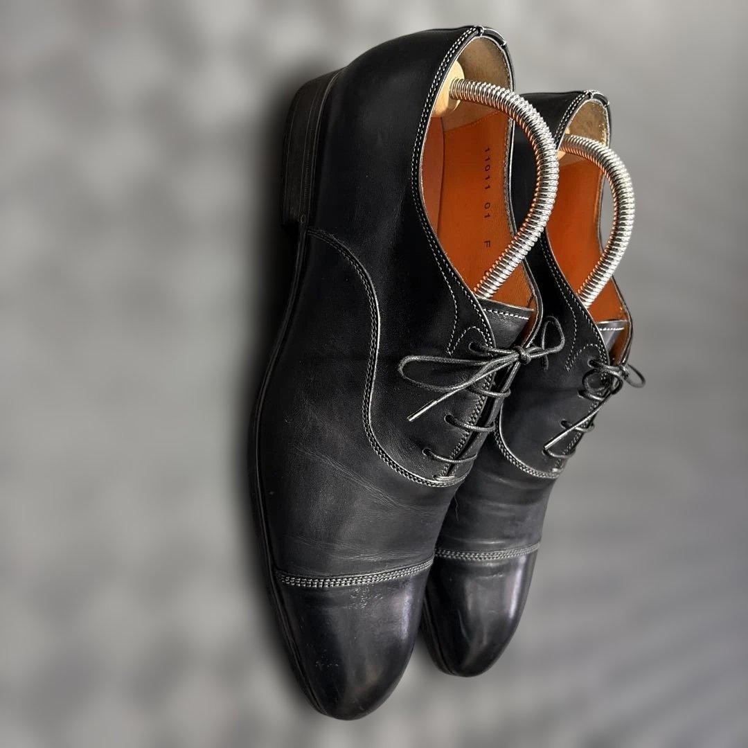 サントーニ　黒レザー ドレスシューズ ビジネスシューズ