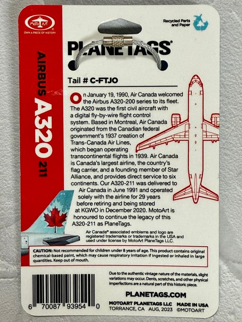 エアカナダA320 PLANETAGS C-FTJO