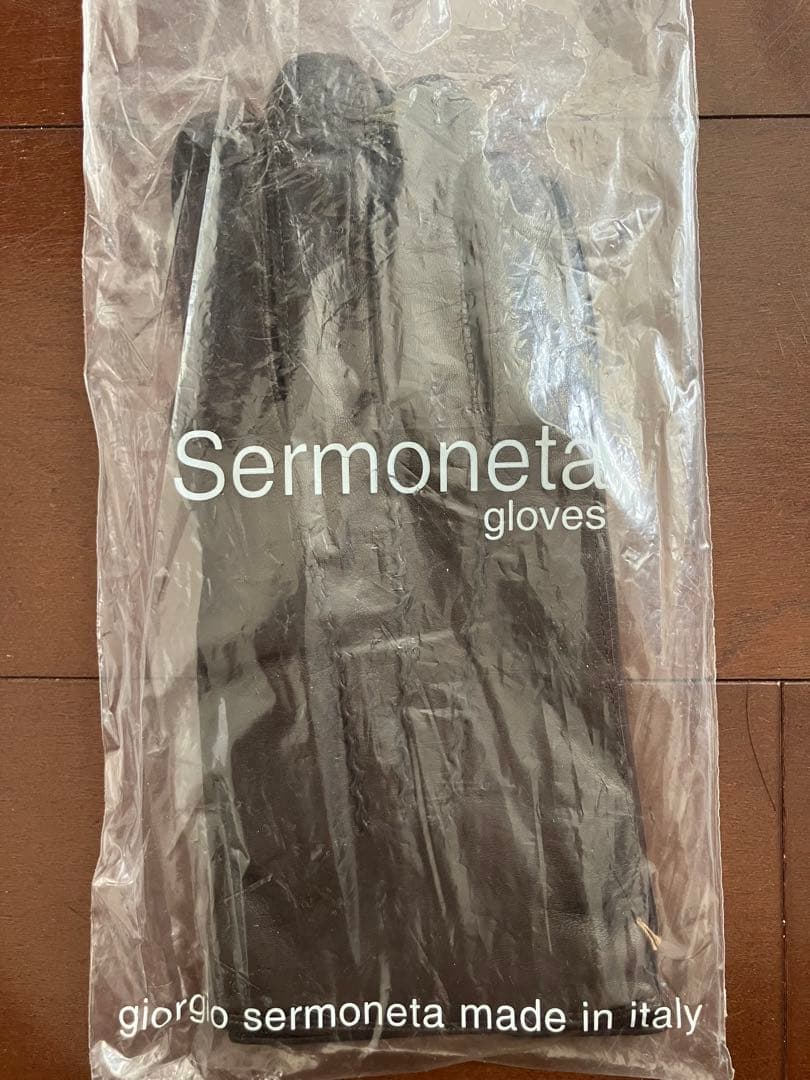 sermoneta glovesスエード本革　茶色手袋（内側カシミア）