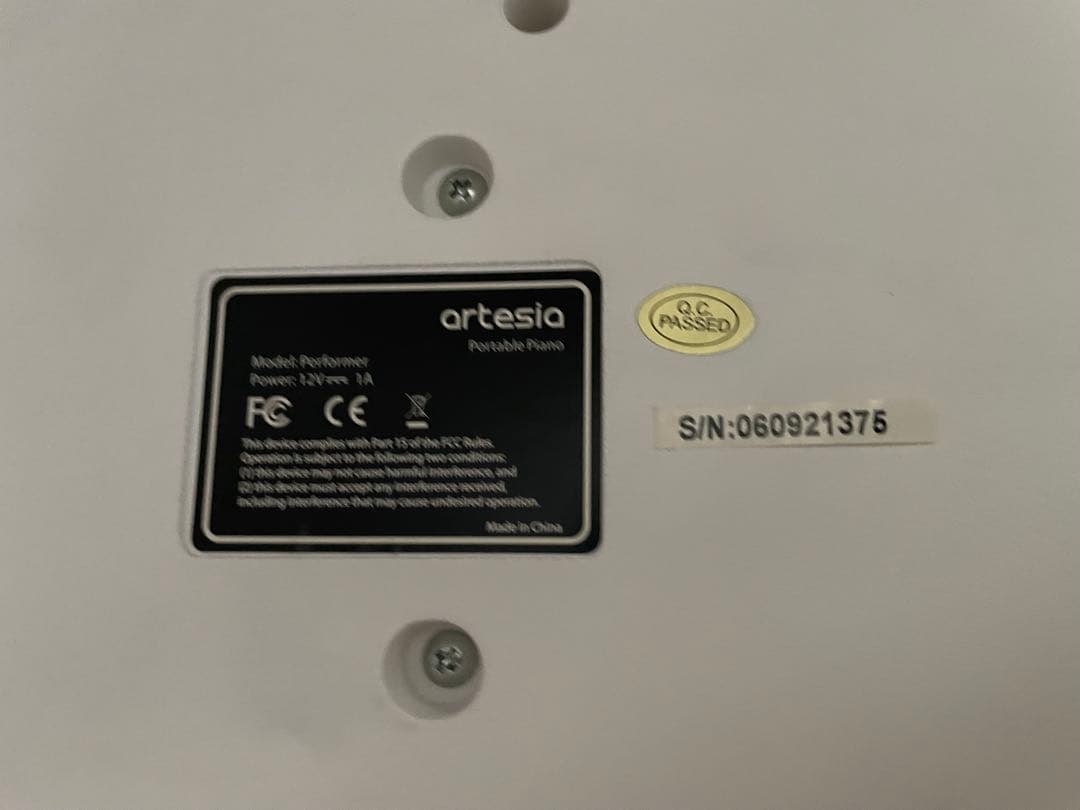 Artesia 88鍵盤 PERFORMER 電子ピアノ カバー付き