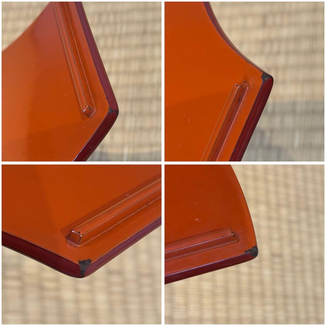 輪島塗 大崎 作 絵変草花蒔絵 青塗扇面形蓋物 10客「福扇」 / 大崎庄右衛門