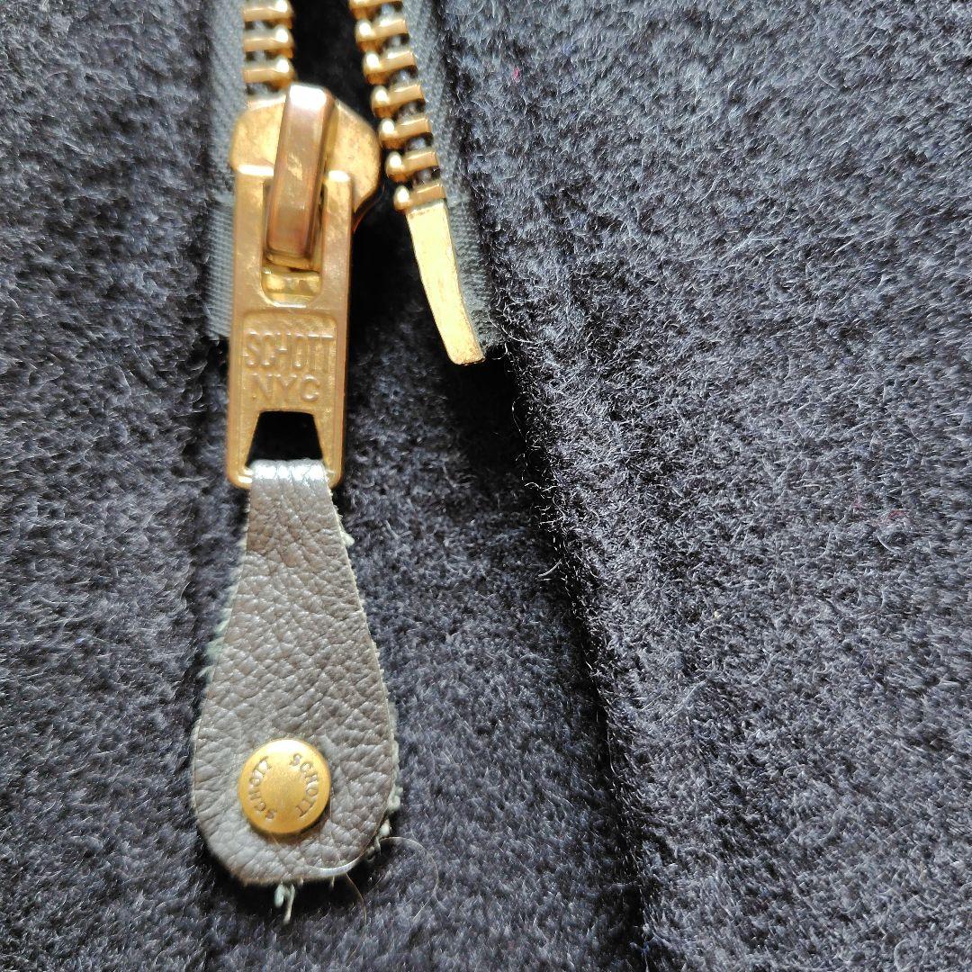 Schott ショット ワンスター ウール ライダース Pコート サイズ32 黒