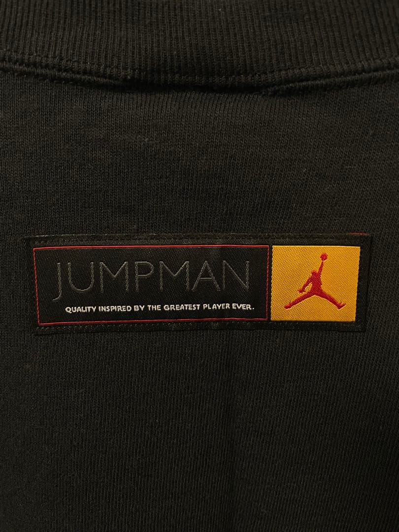 ★【超希少】90s JORDAN ノースリーブ　Lサイズ　ブラック　刺繍　ロゴ★