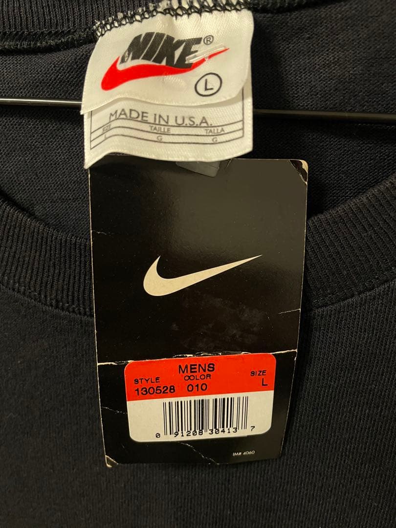 ★【超希少】90s JORDAN ノースリーブ　Lサイズ　ブラック　刺繍　ロゴ★