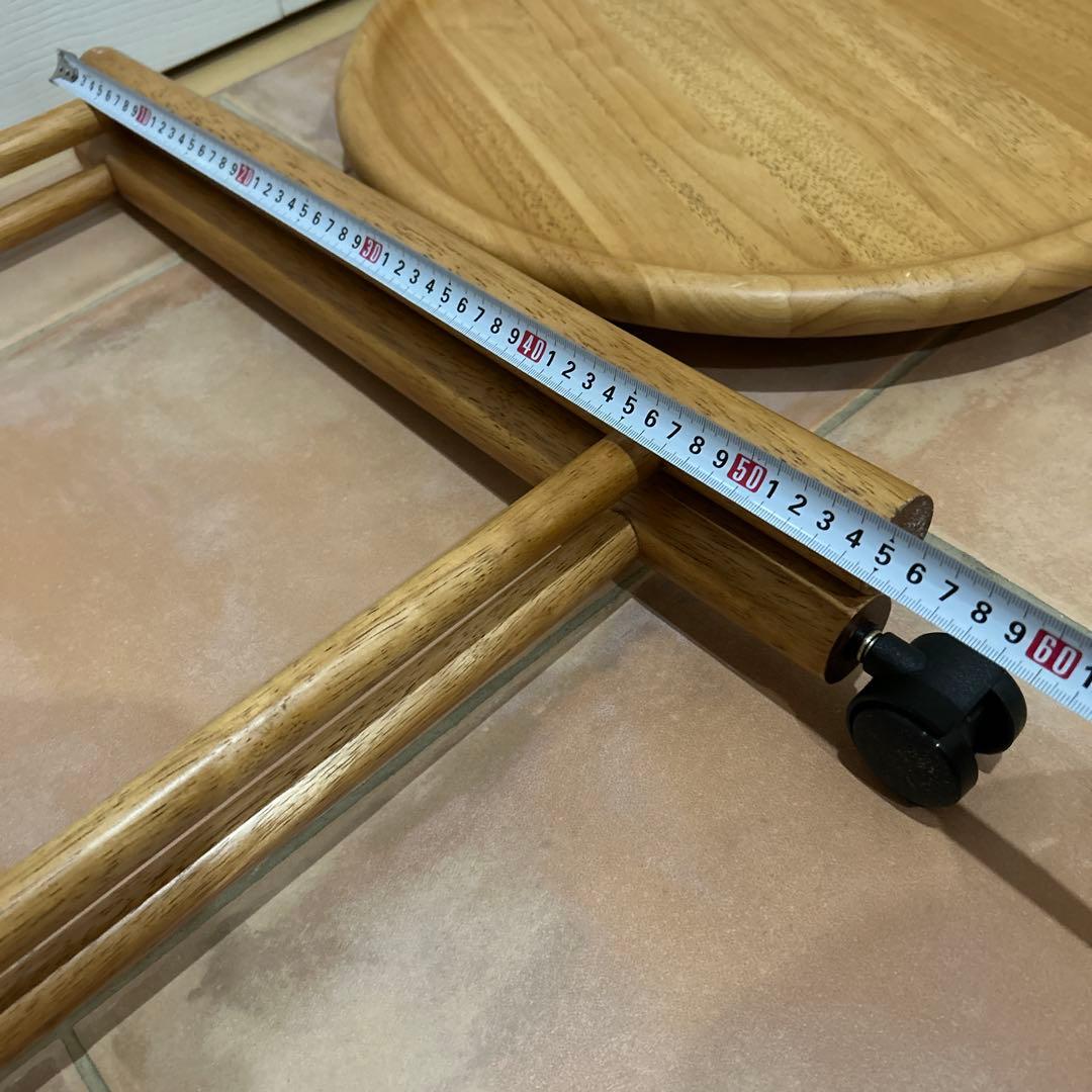 【manikoさま専用】北欧デザイン 木製　サイドテーブル キャスター③付き