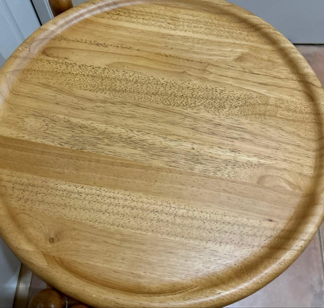 【manikoさま専用】北欧デザイン 木製　サイドテーブル キャスター③付き