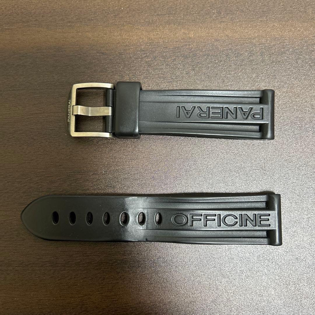 パネライ　純正ベルト　ラバー、バックル　ブラックカラー 40ミリ用