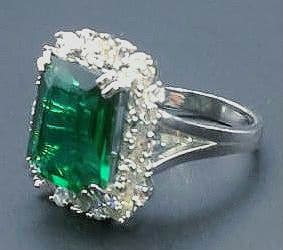 mimiザンビア産 天然エメラルド ラボグロウダイヤモンド リング 指輪