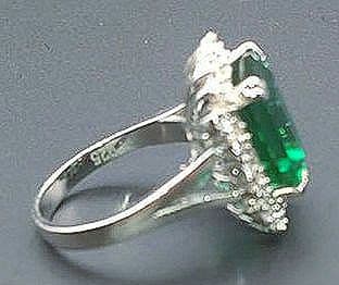 mimiザンビア産 天然エメラルド ラボグロウダイヤモンド リング 指輪