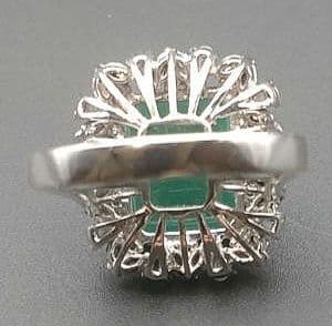 mimiザンビア産 天然エメラルド ラボグロウダイヤモンド リング 指輪