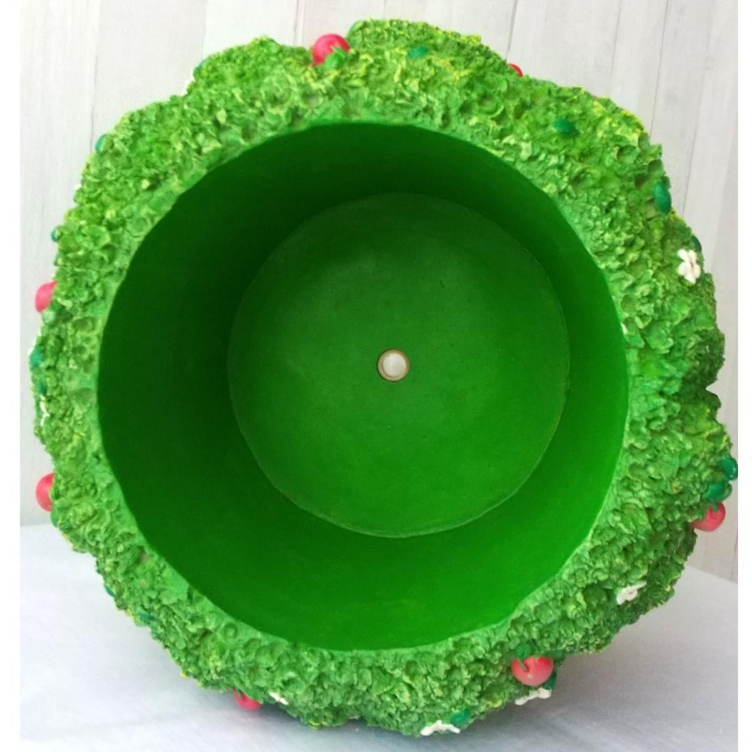 キティ　植木鉢　陶器　フィギュア　置物　ガーデンポット　カバー　うさぎ　りんご