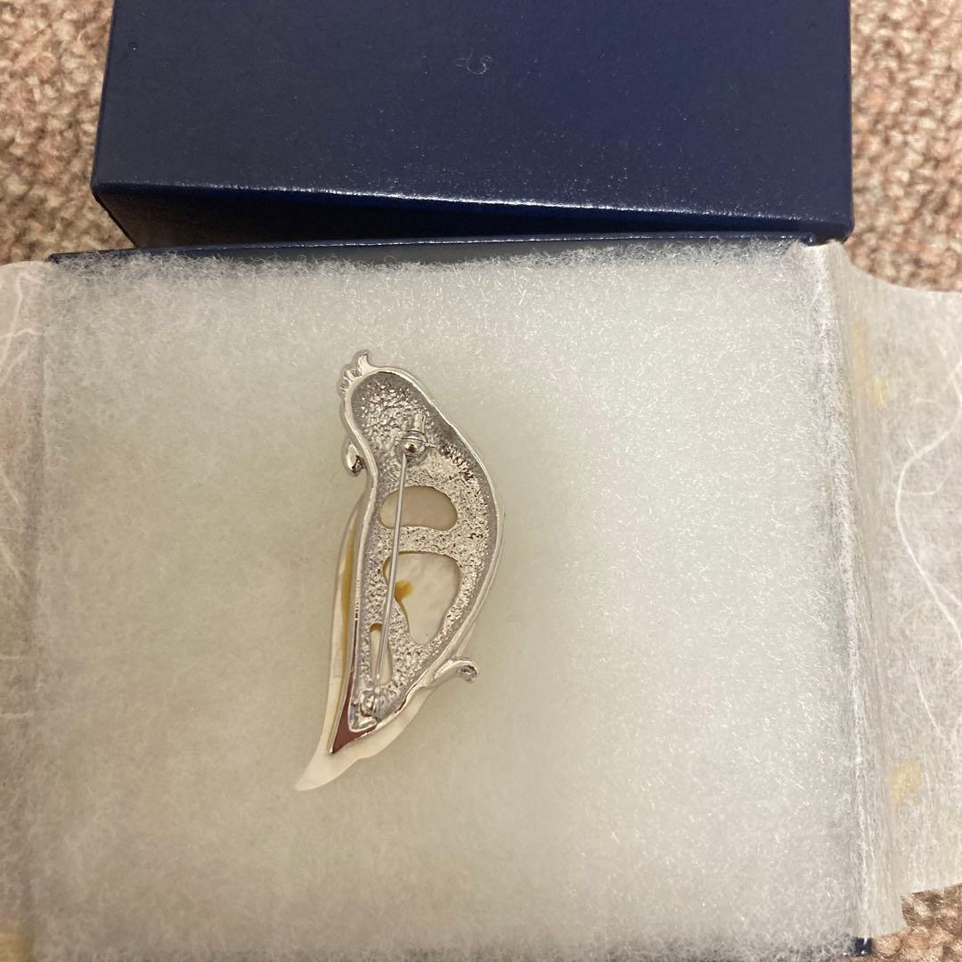 田崎真珠　TASAKI 鳥　インコ　ブローチ