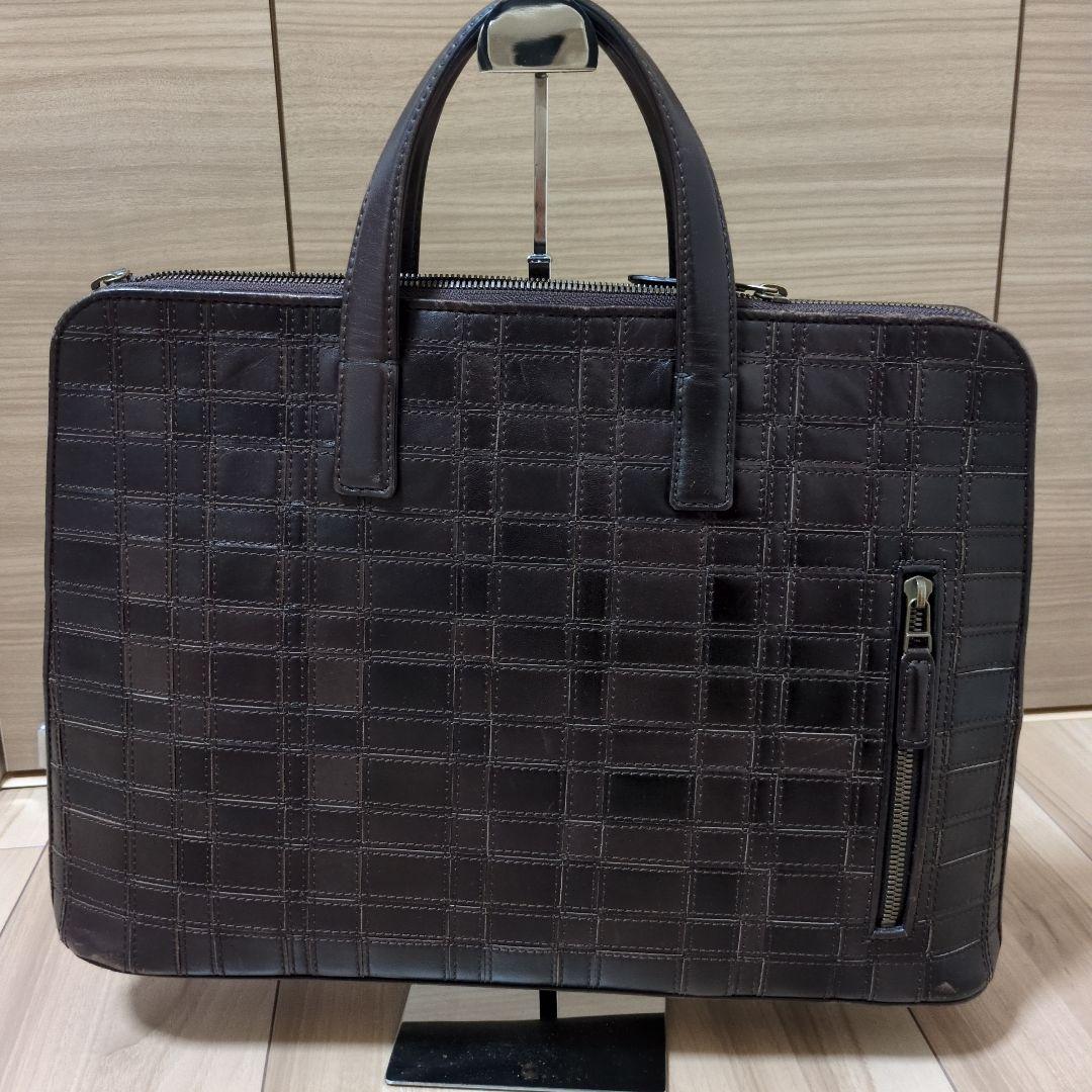 【廃版】マザーハウス アンティークメッシュスリムビジネス ダークブラウン