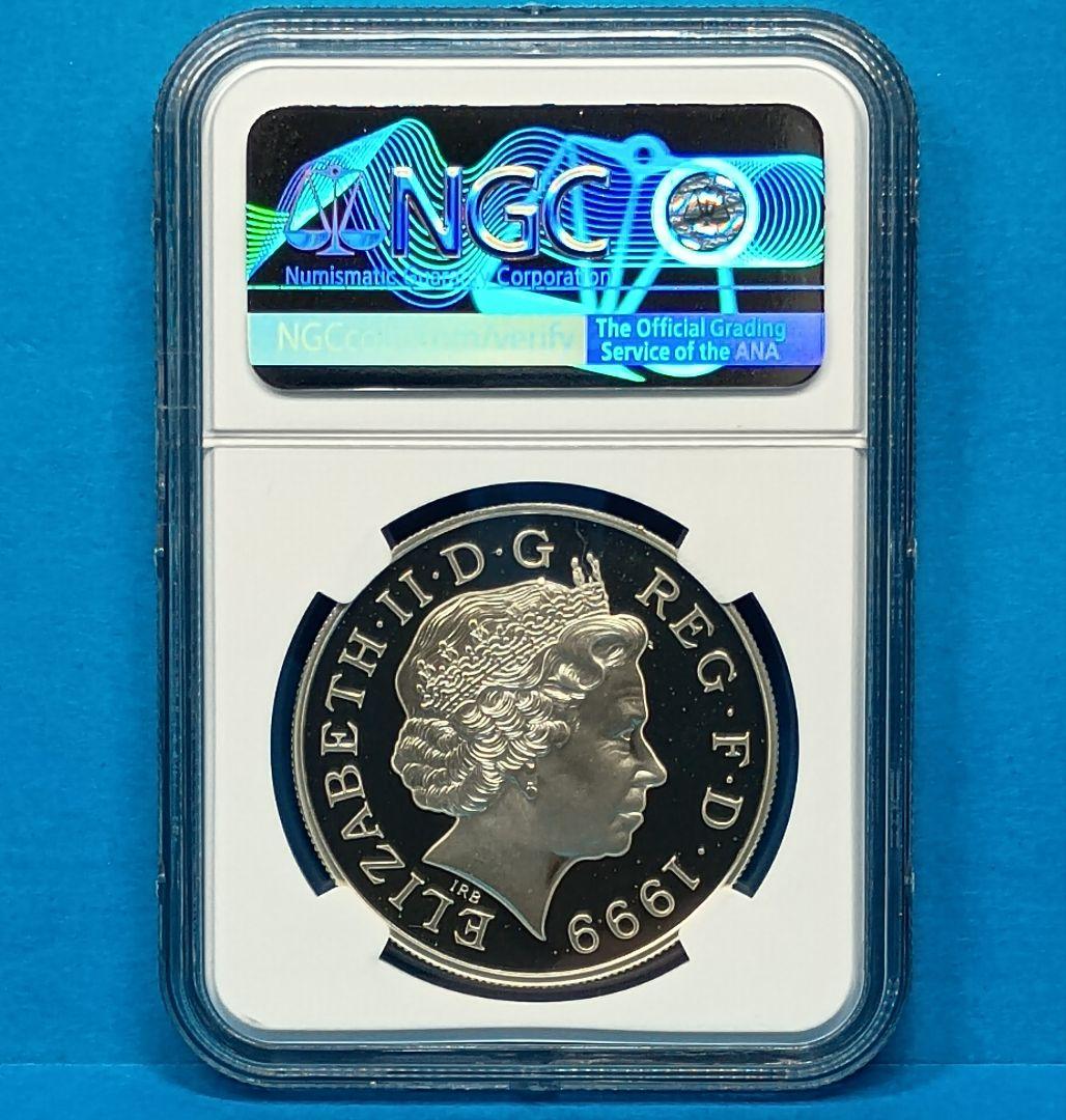 1999 イギリス ダイアナ追悼 5ポンド プルーフ銀貨 NGC PF68UC㉔