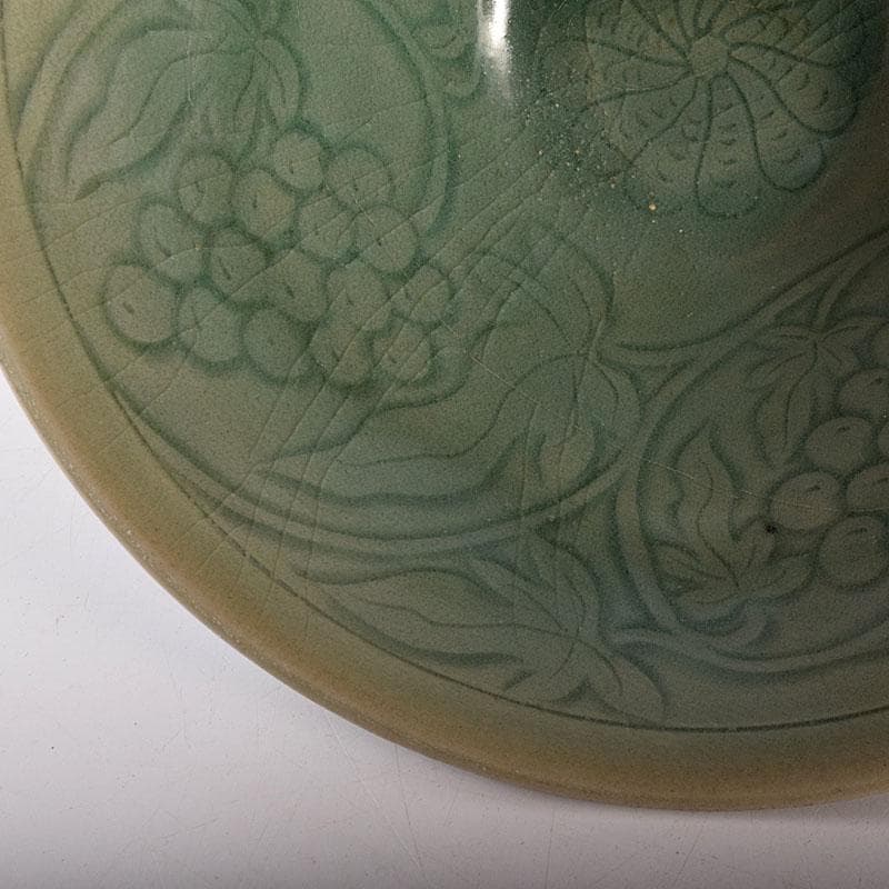 中国　龍泉窯　青磁　果実文碗　鉢　V　R7814