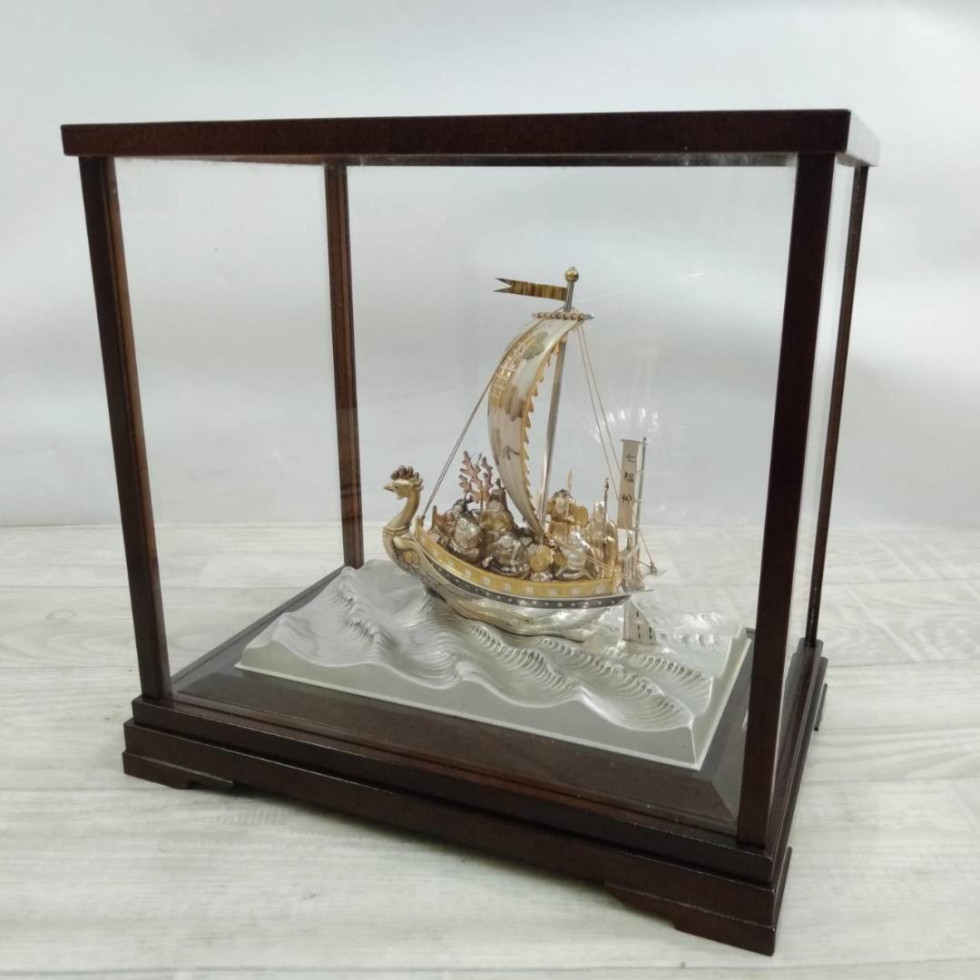 工匠 関武比古作 宝船 SILVER985 銀製 七福神 4号 縁起物 ケース付