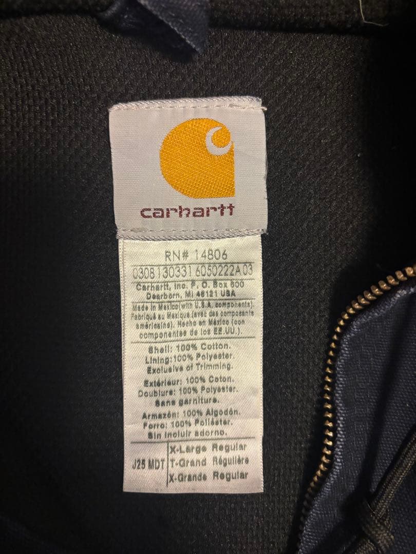 Carhartt カーハート アクティブジャケット ネイビー フード付き