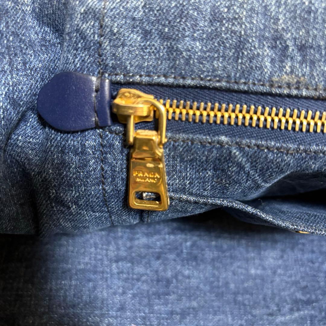 【9月30日まで特別価格】PRADA プラダ カナパ デニムトートバッグ