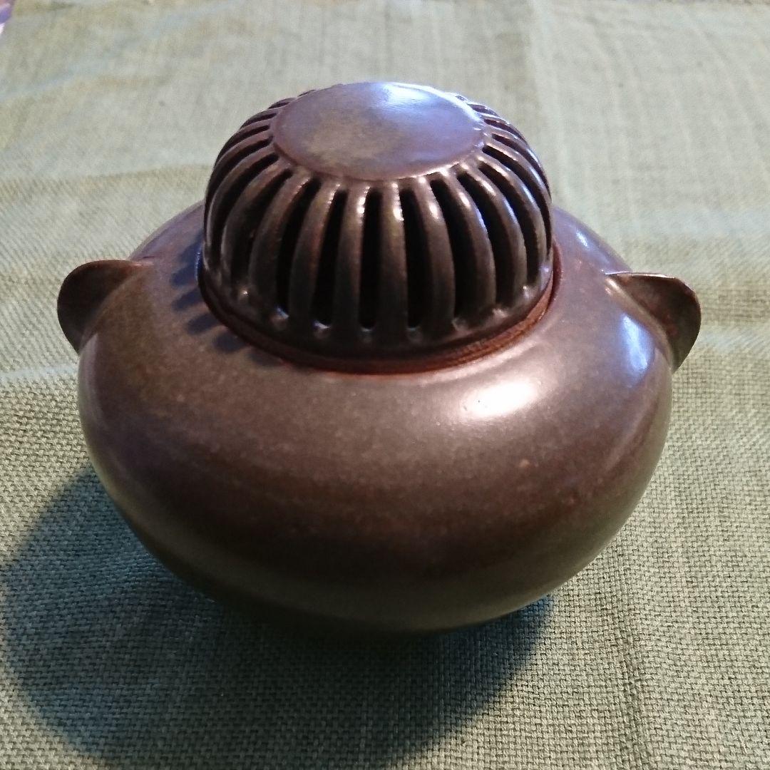 332) 香炉(3) 苗代川焼 窯元玉陶山 幹二郎作