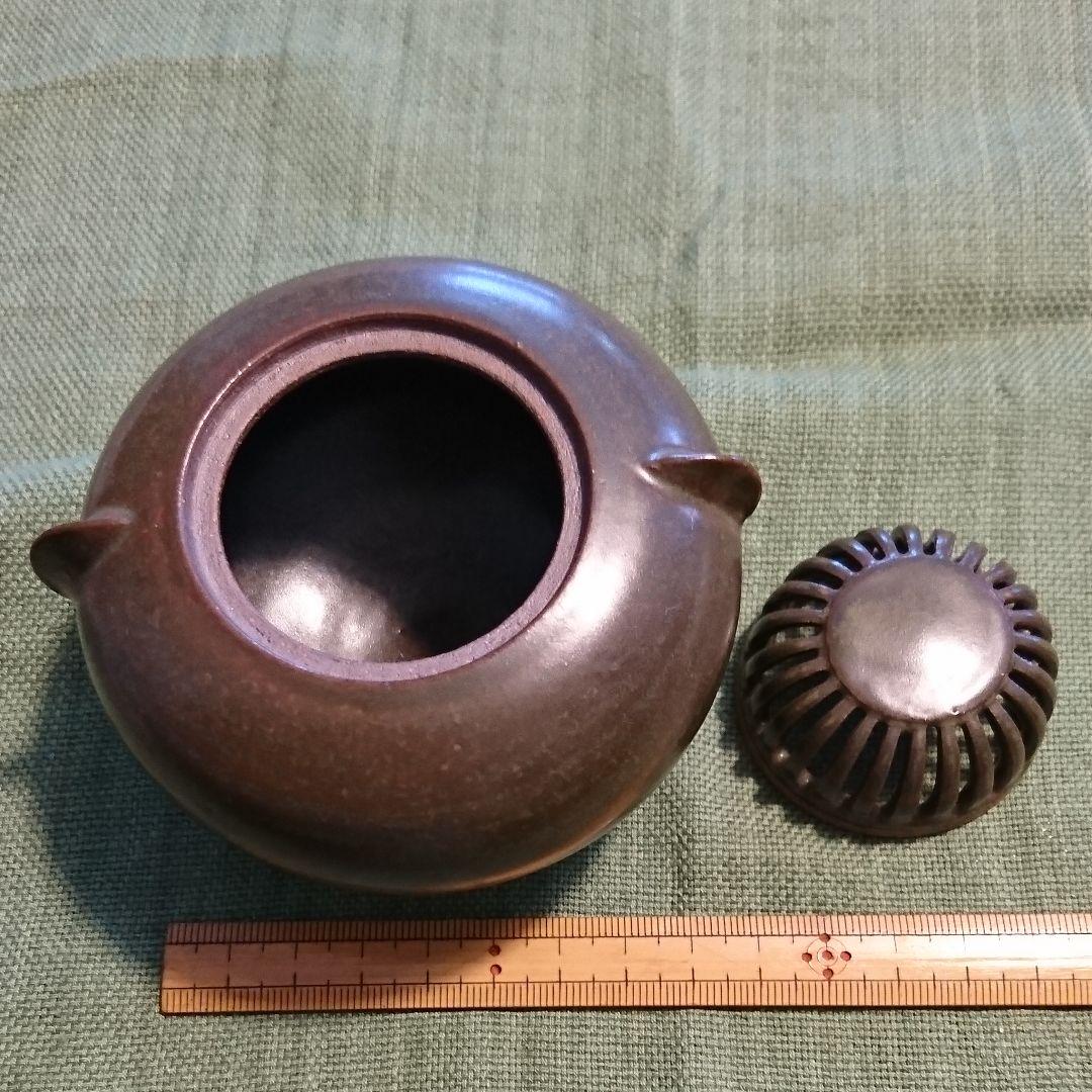 332) 香炉(3) 苗代川焼 窯元玉陶山 幹二郎作