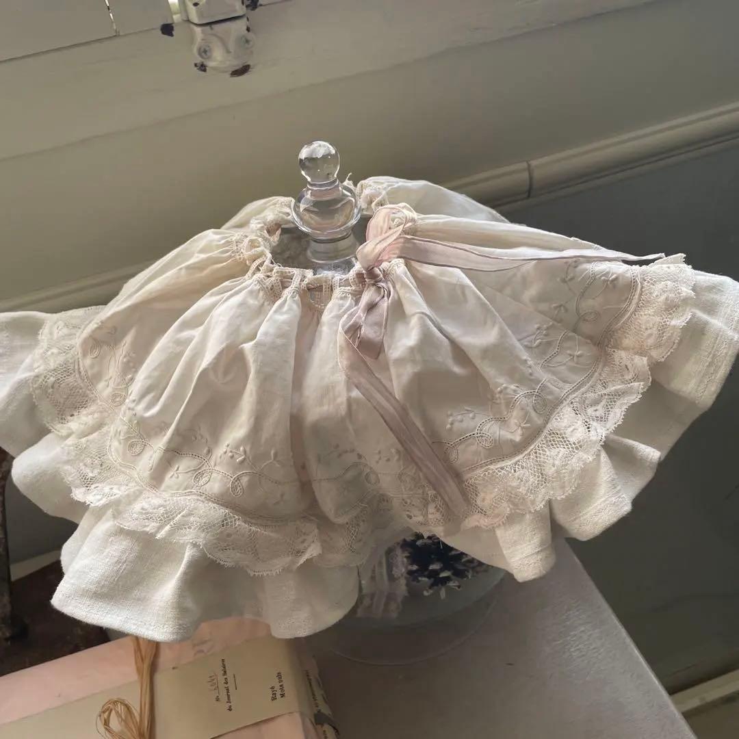 フランスアンティーク　ランプシェード　シルクカバー