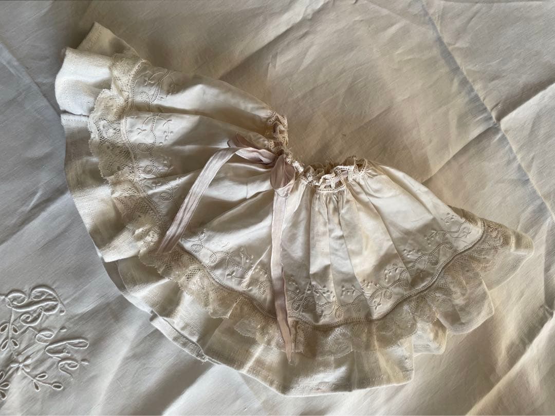 フランスアンティーク　ランプシェード　シルクカバー