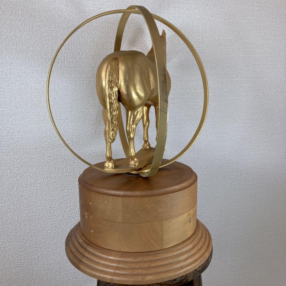 金　馬の置物　ゴールド　チャンピオンシップAQHA 1998世界選手権乗馬ショー