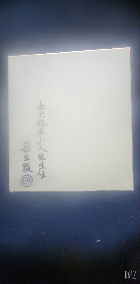 北大路魯山人 肉筆 色紙 淡彩 朝顔