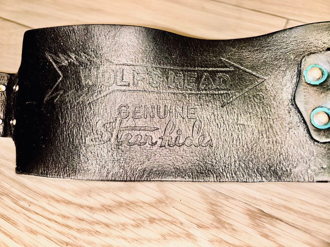 値下げ　ウルフズヘッドロゴ刻印　70mm 黒