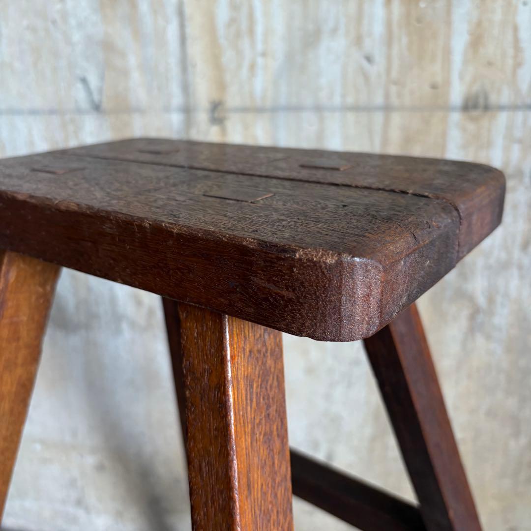 古道具　ヴィンテージ ラダー　脚立　無垢材　レトロ　アンティーク