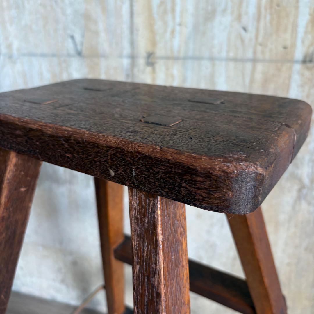 古道具　ヴィンテージ ラダー　脚立　無垢材　レトロ　アンティーク