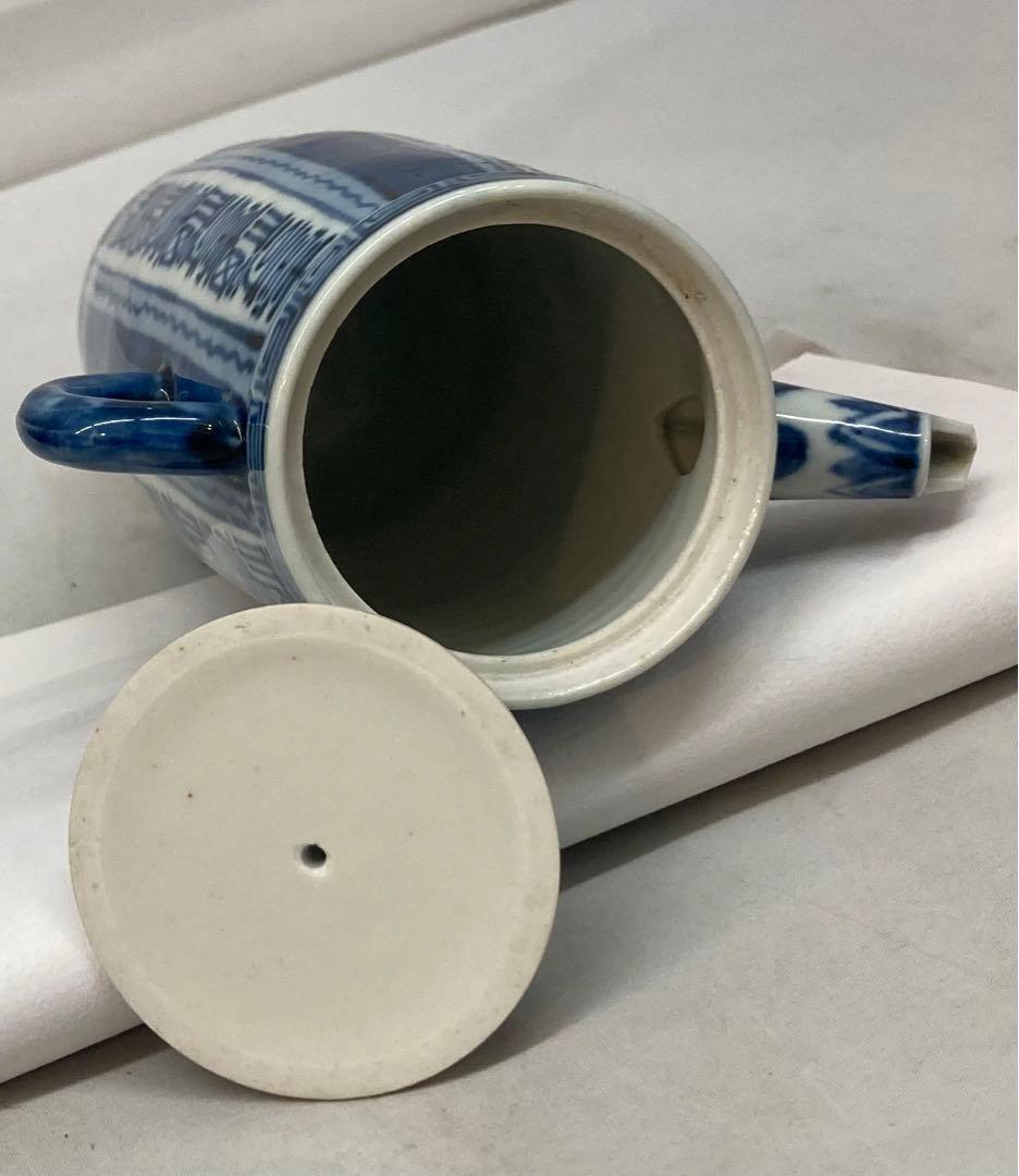 B209s  染付福寿図ちろり　徳利　酒器　茶道具