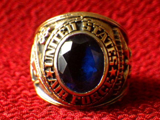 レア【1980年代頃】米軍 USAF ゴールド ヴィンテージ ミリタリー リング