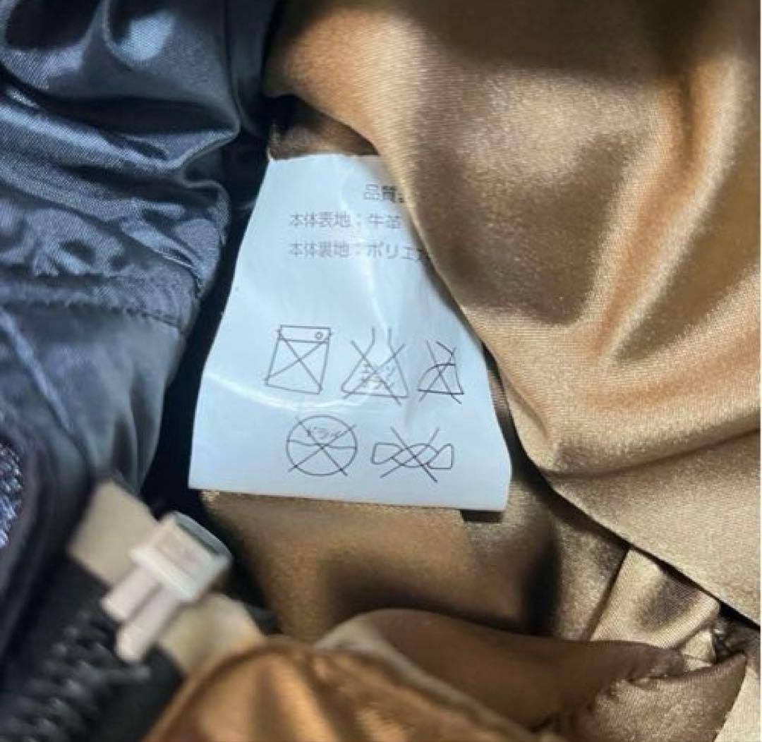 【良品】MOTO FIELD 牛革 レザーライダースジャケットBLACK LL