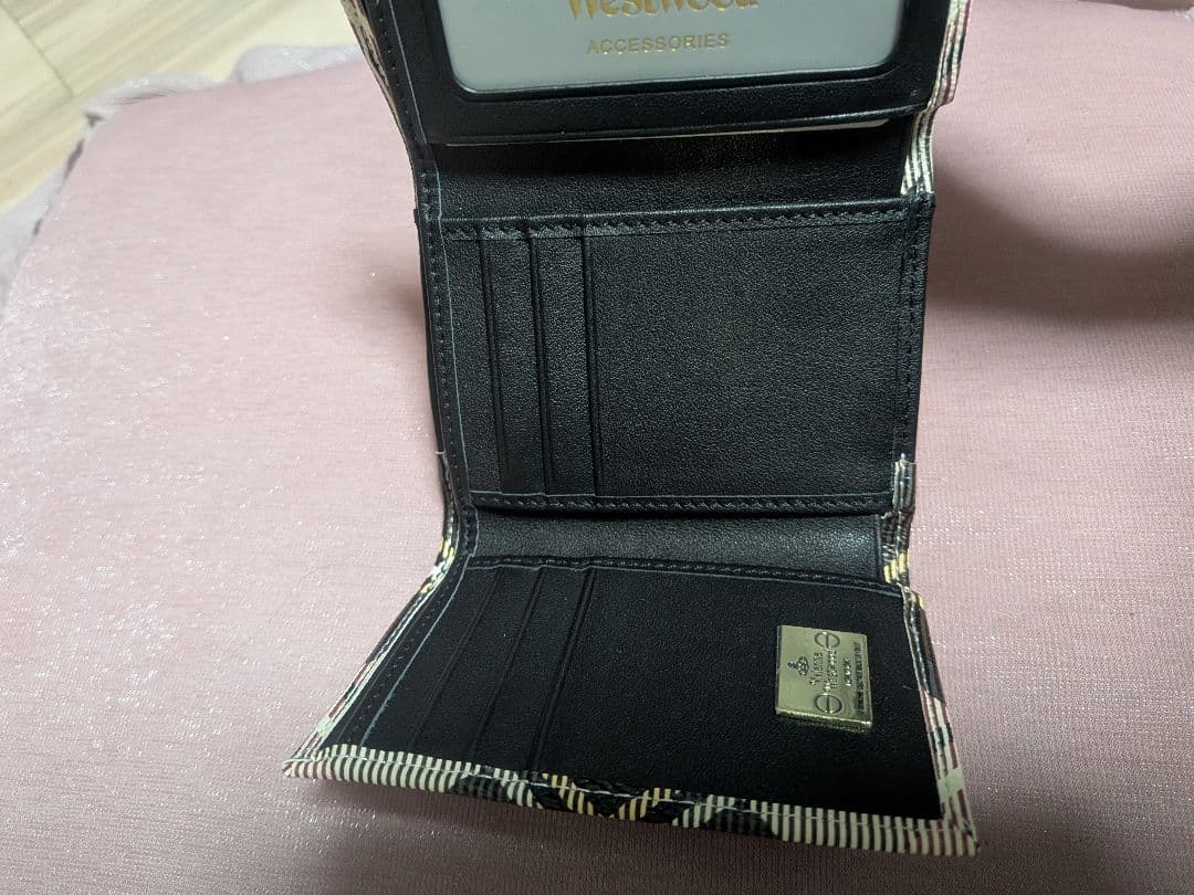 特価！袋箱付き新品ヴィヴィアンウエストウッドチェック柄 折り財布