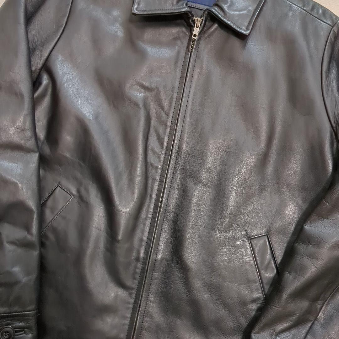 美品 オールドギャップ 牛革 レザージャケット ブラック ライダース