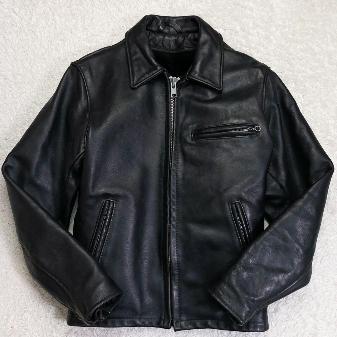 希少★shott レザージャケット ライダースジャケット ボアライナー付 34