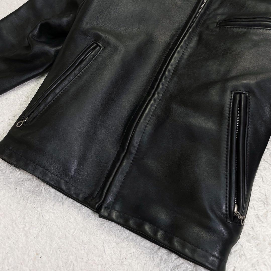 希少★shott レザージャケット ライダースジャケット ボアライナー付 34