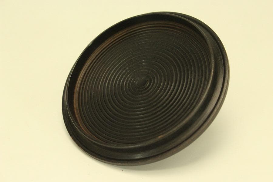 四方 在銘 持ち手 銀象嵌 鉄瓶 未使用 時代物(A677)