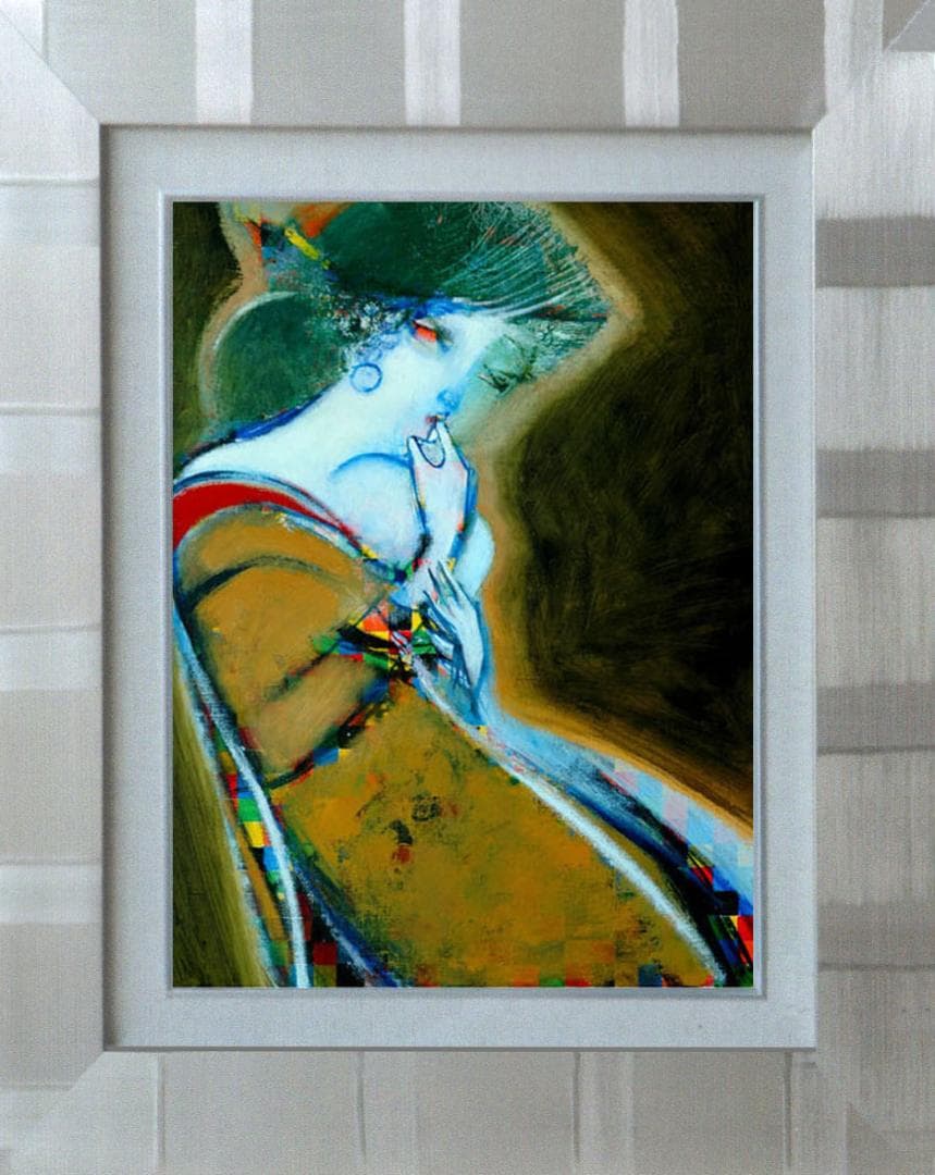 油絵 菅家令子 絵 絵画 インテリア F4-080514 人物 女性像